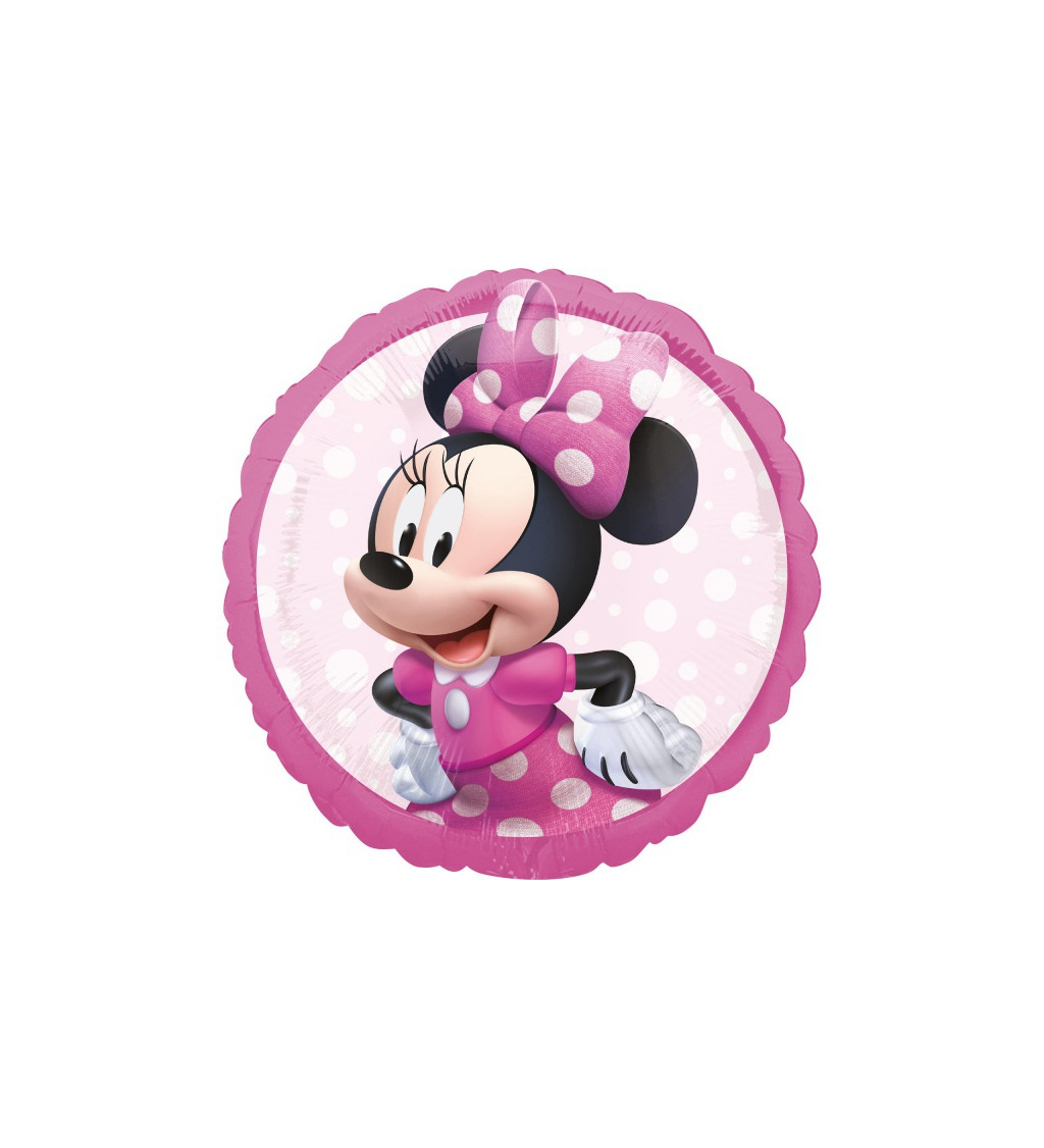 Kulatý fóliový balónek myška Minnie