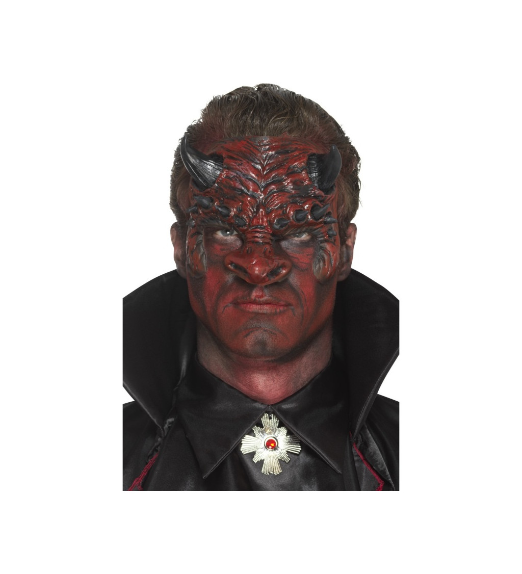 Obličejová maska Ďábel - Latex