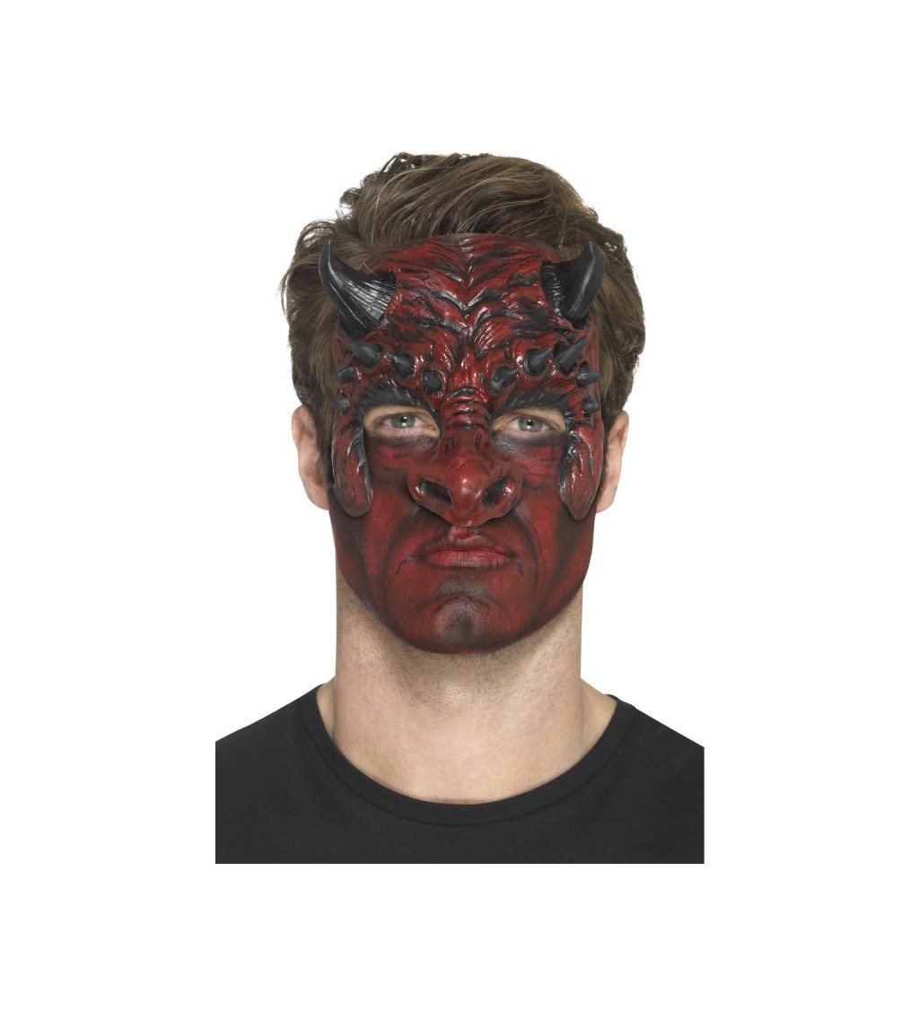 Obličejová maska Ďábel - Latex