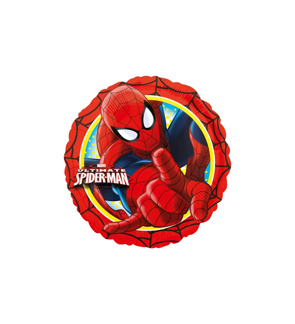 Kulatý fóliový balónek Spiderman