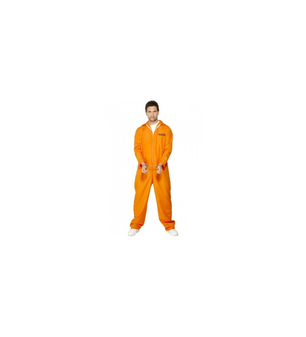 Kostým - Trestanec, oranžový overal