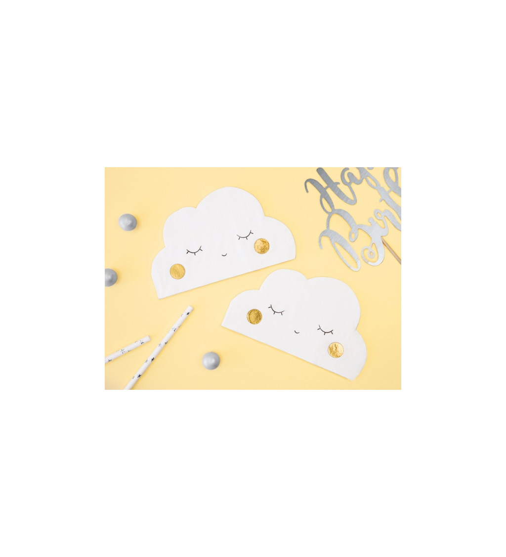 Bílé ubrousky - Spící mráček
