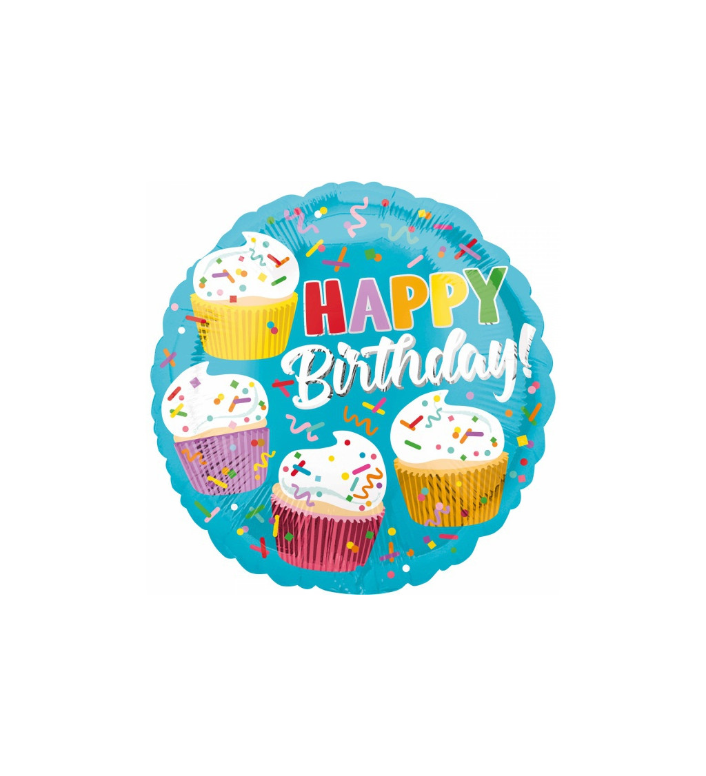Fóliový narozeninový balónek - dortíky