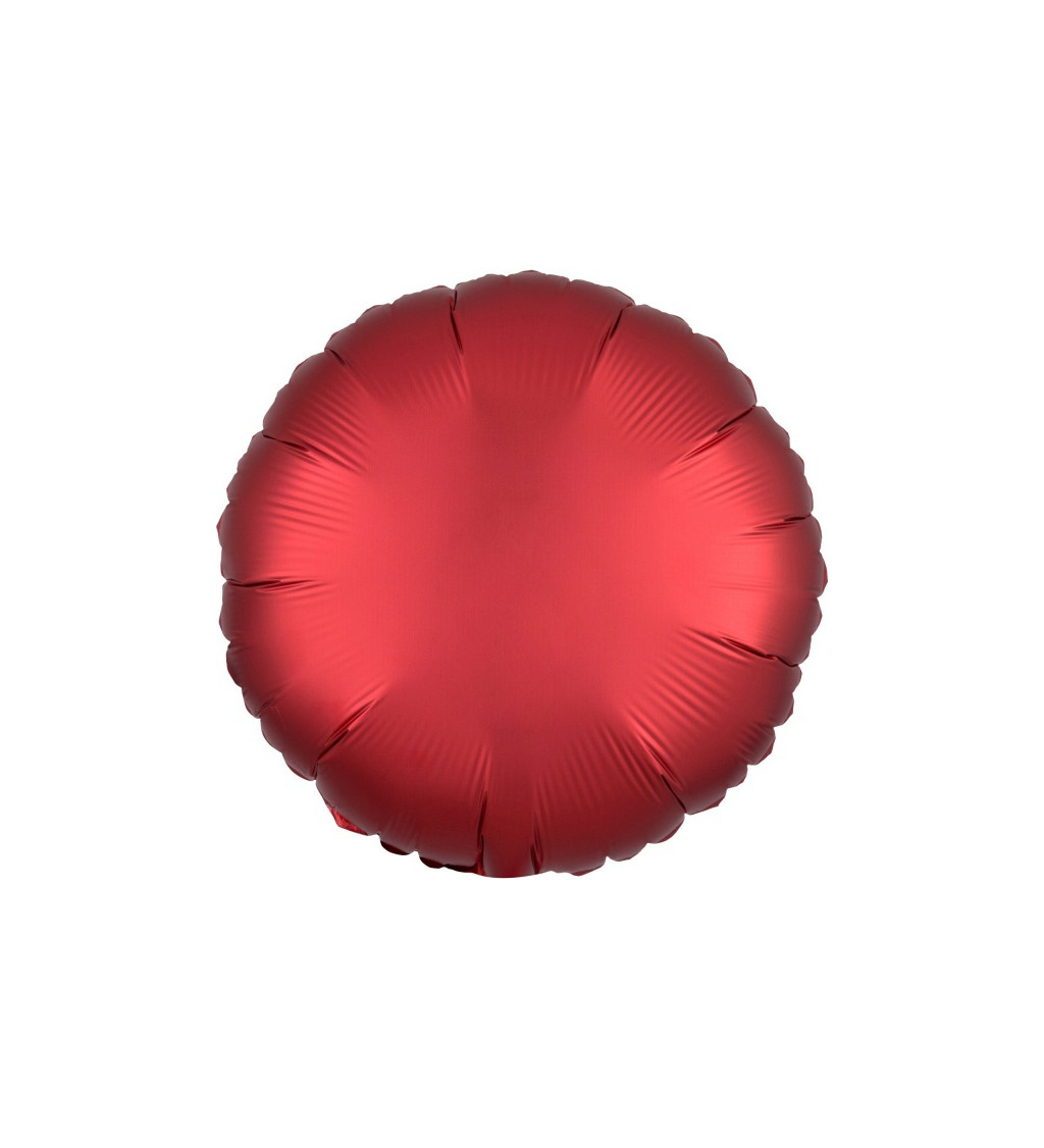 Saténový fóliový balónek - červený