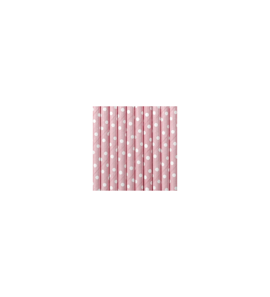 Brčka - růžová s puntíky