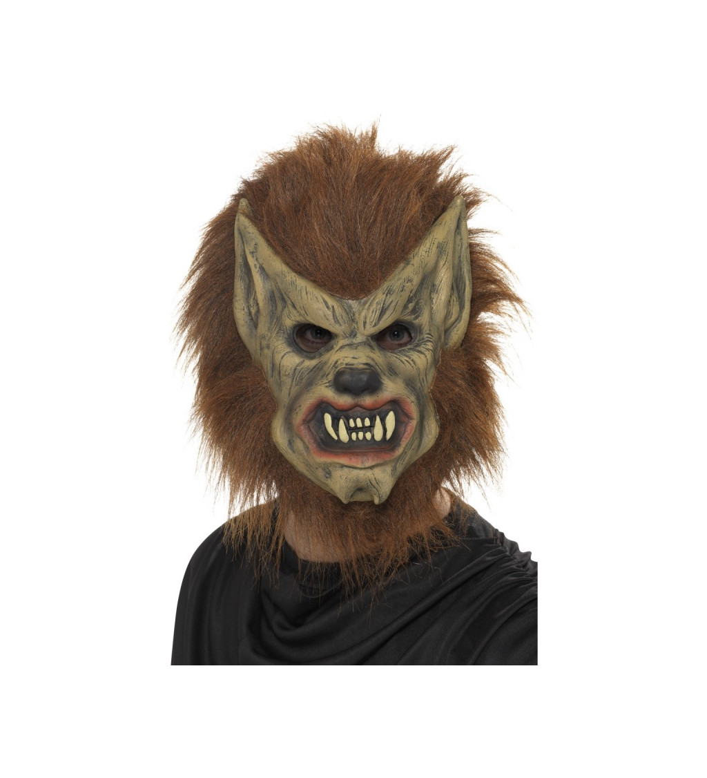 Maska Vlkodlak - hnědý