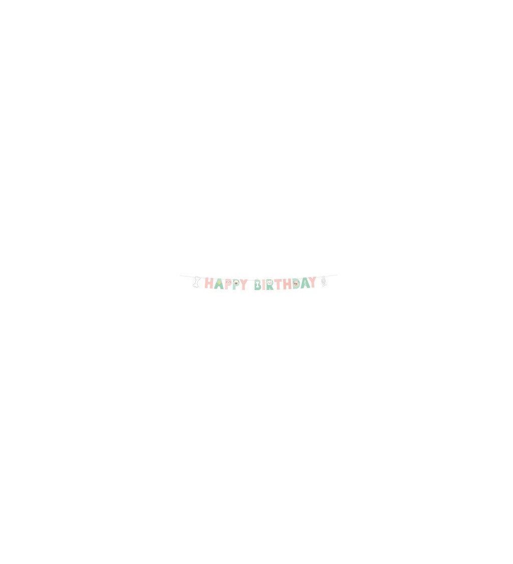Banner Happy Birthday - Zvířátka