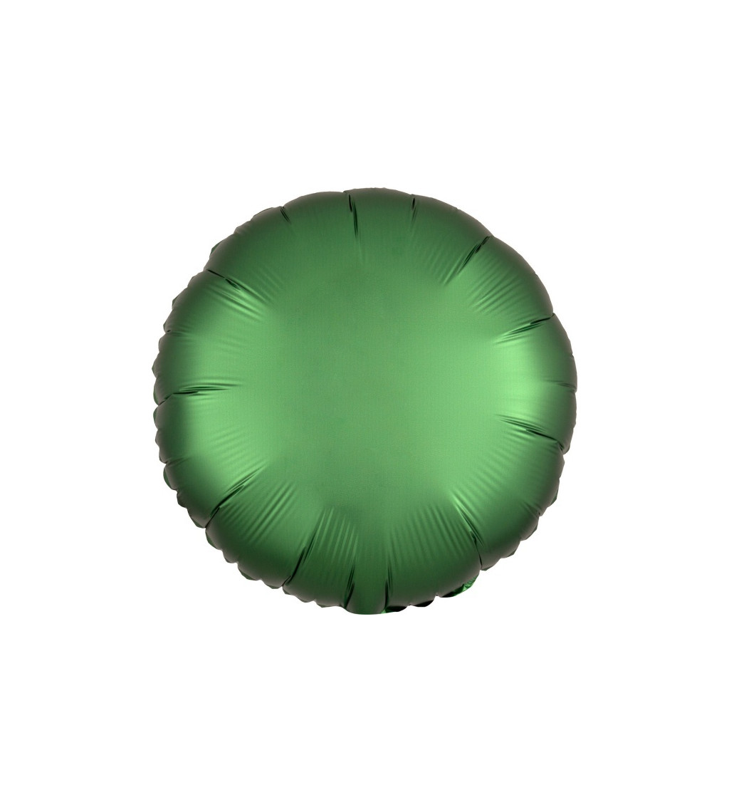 Saténový fóliový balónek - smaragdový