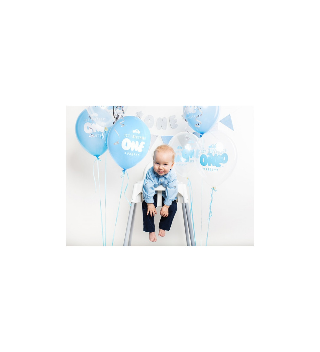 1. narozeniny - Modrý balónek Baby Blue
