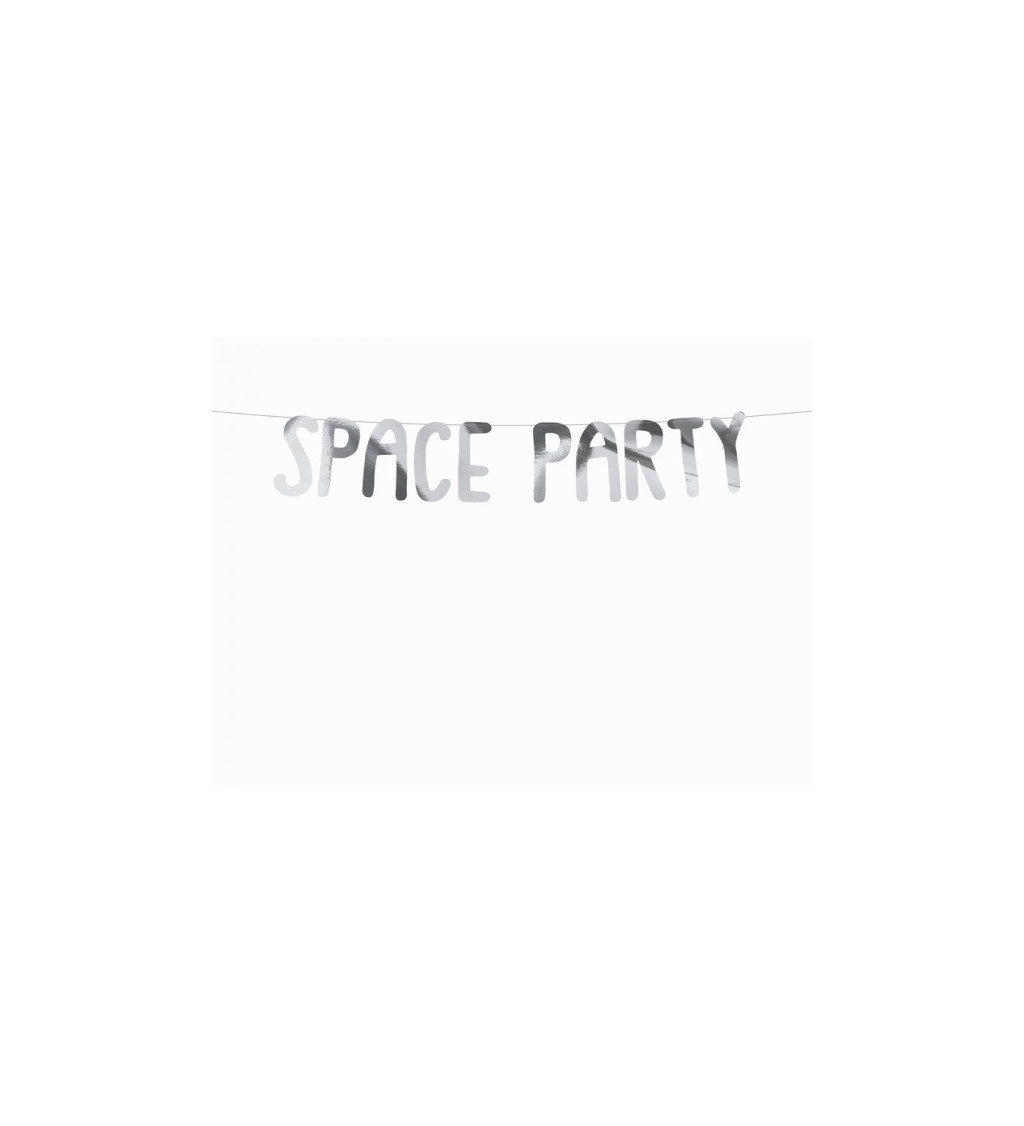 Stříbrná girlanda Space Party