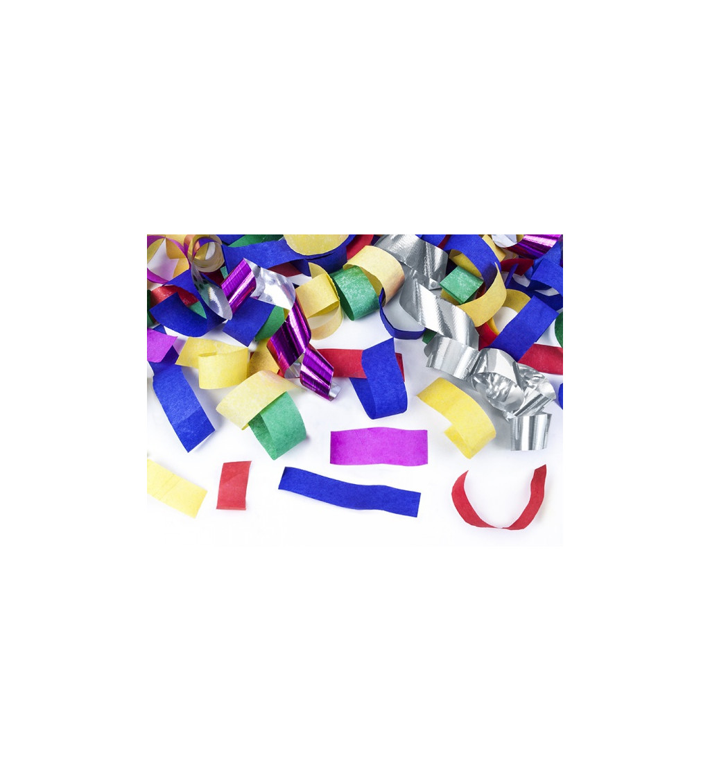 Vystřelovací konfety - mix barev, 80 cm