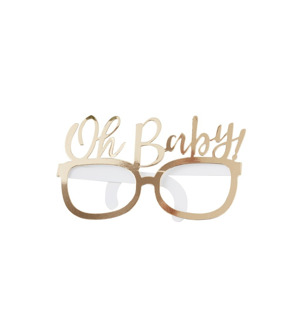 Foliové Zlaté Párty Brýle  - OH BABY!