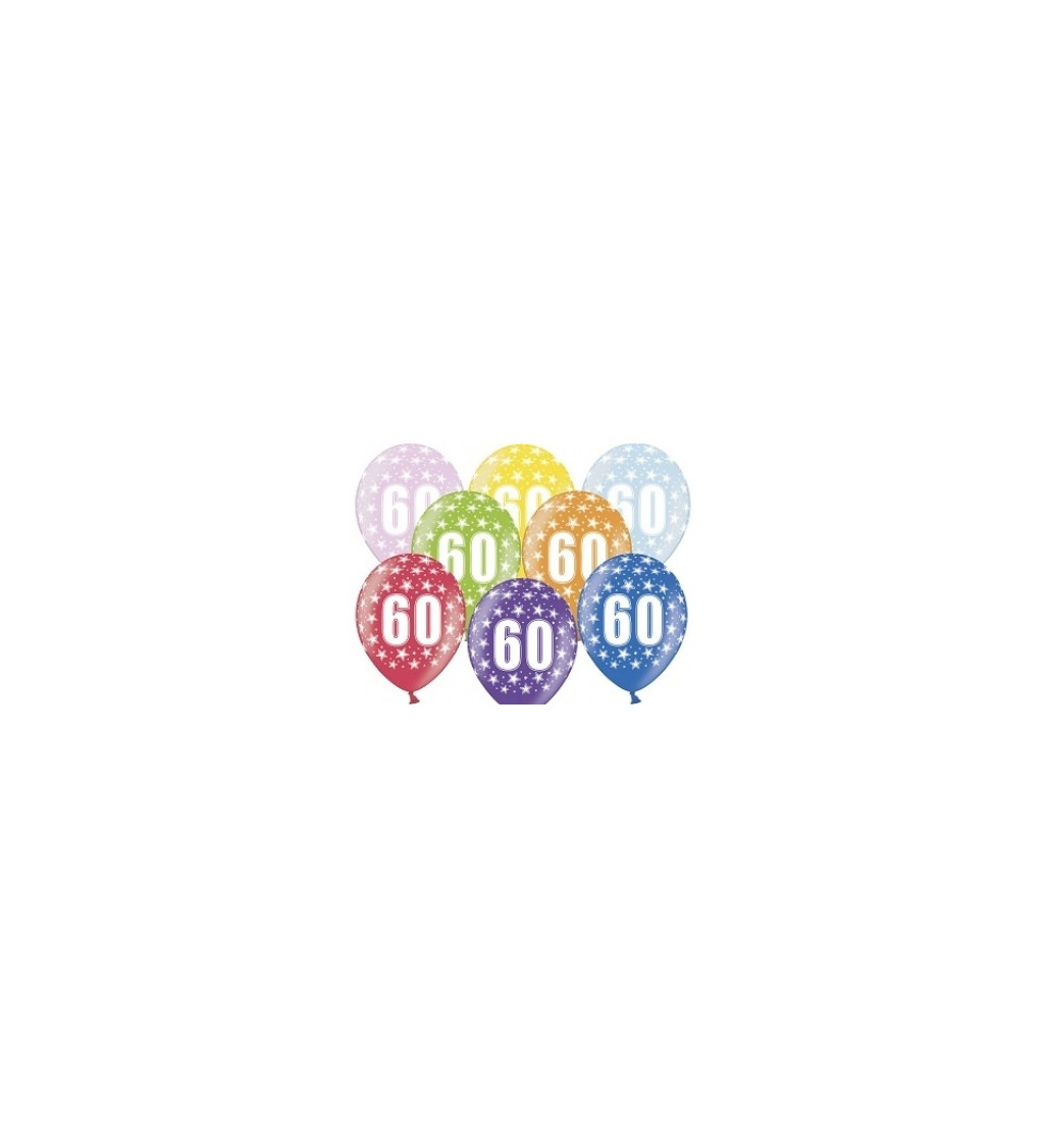 Barevný balónek 60 - 6 ks
