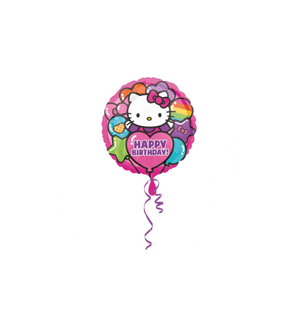 Fóliový balónek Hello Kitty - narozeniny