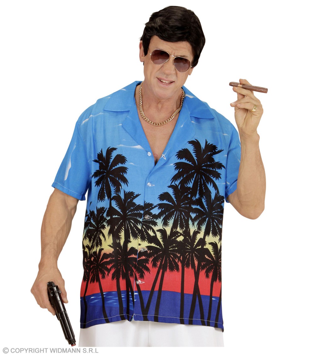 Plážová košile - palmy