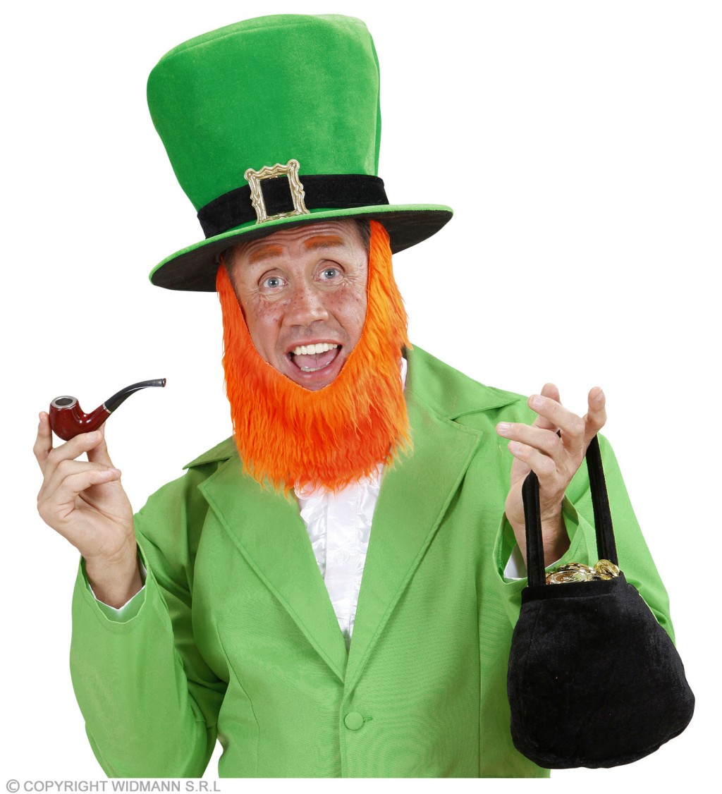 Zelený klobouk s vousy