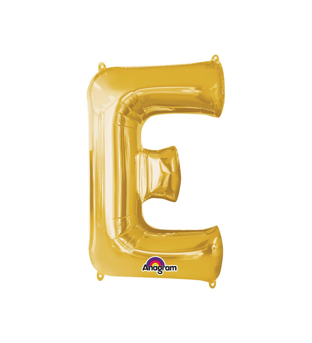 Balónek písmeno E - Zlaté