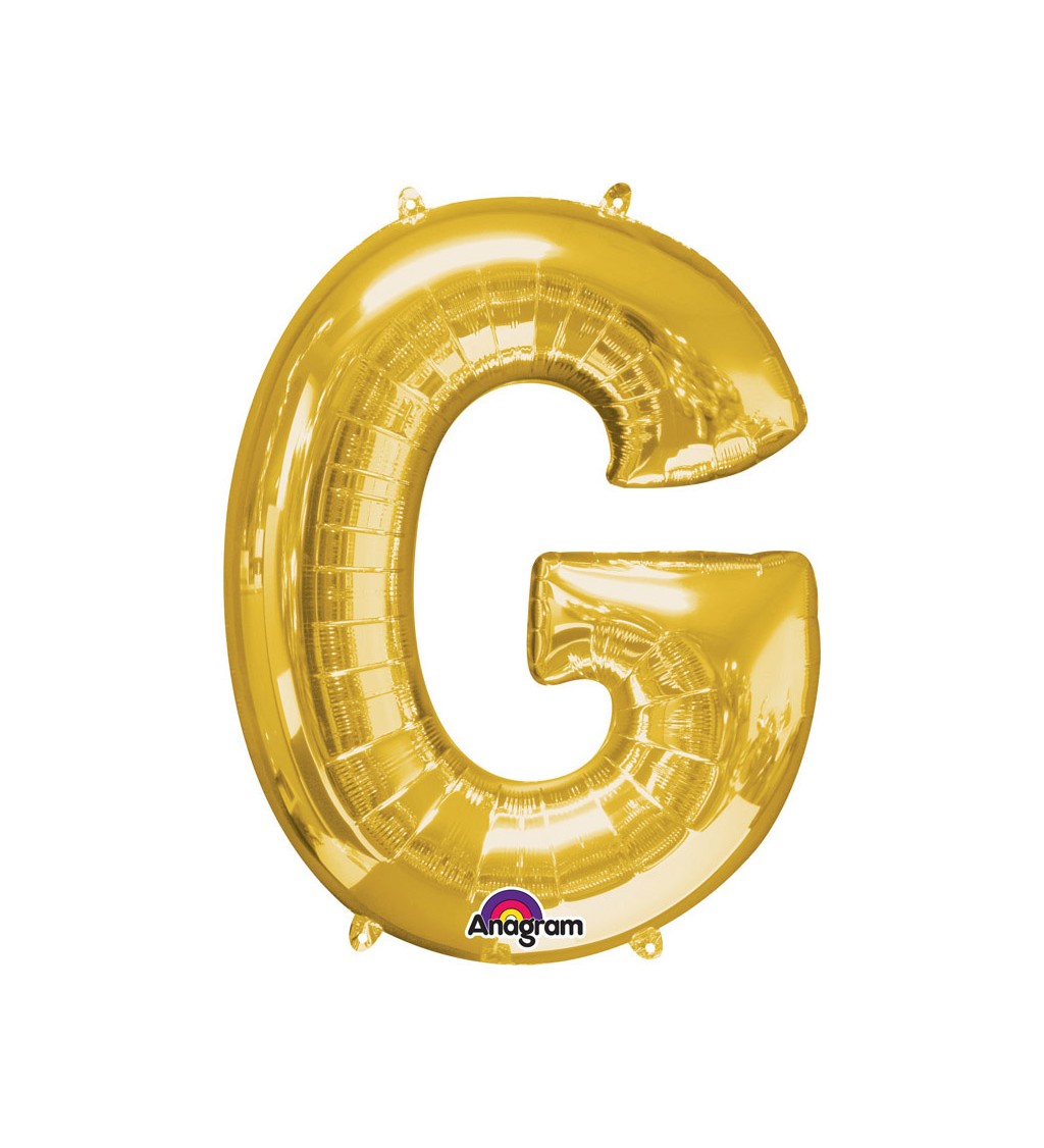 Balónek písmeno G - Zlaté