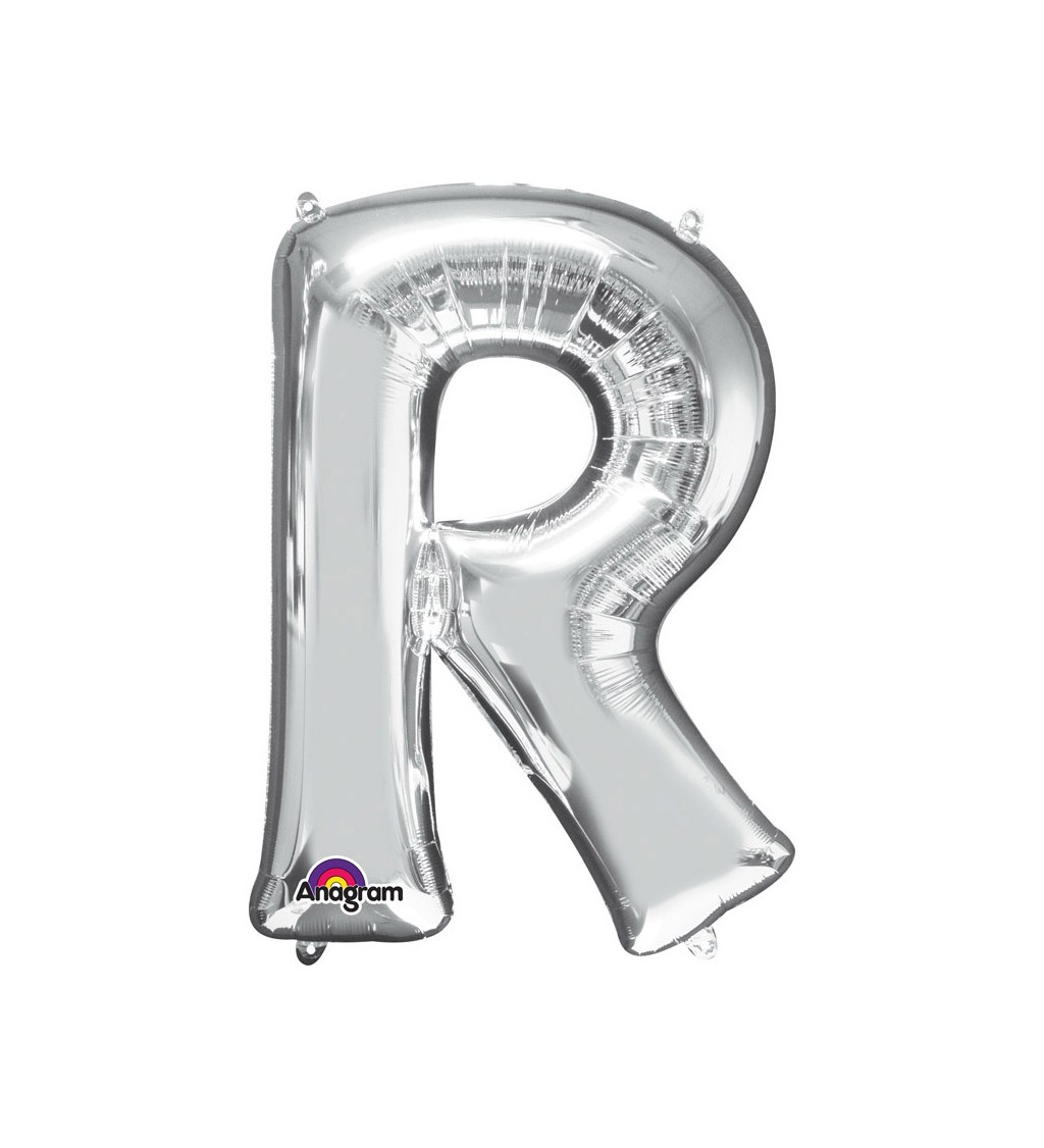 Balónek písmeno R - Stříbrné