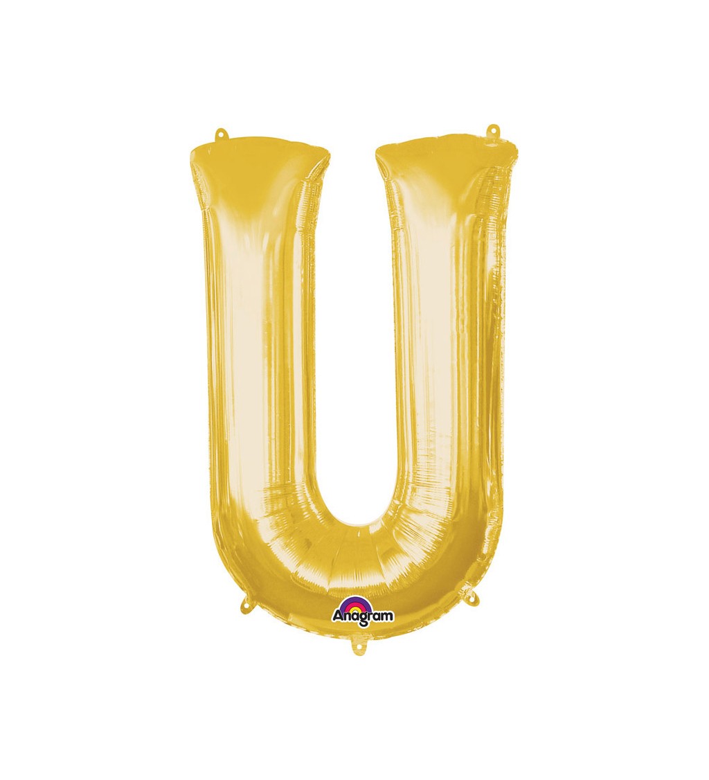 Balónek písmeno U - Zlaté