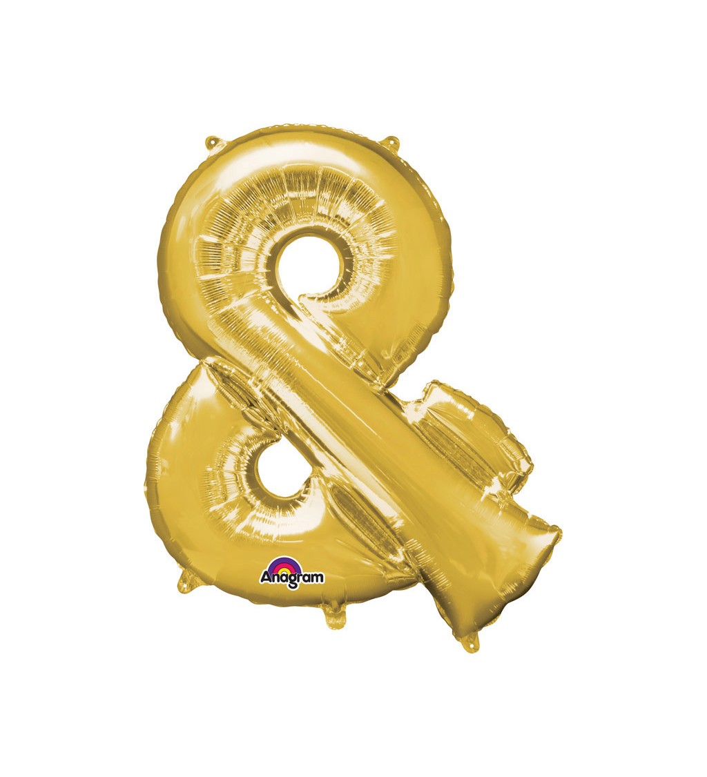 Balónek symbol & - Zlatý