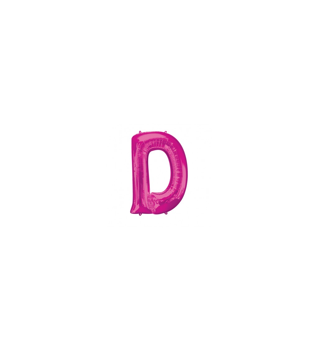 Balónek písmeno D - Růžové