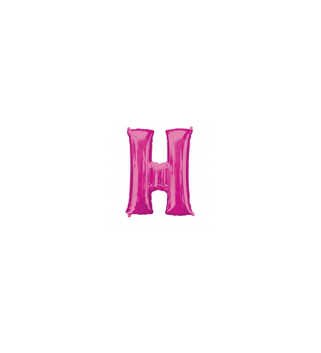 Balónek písmeno H - Růžové
