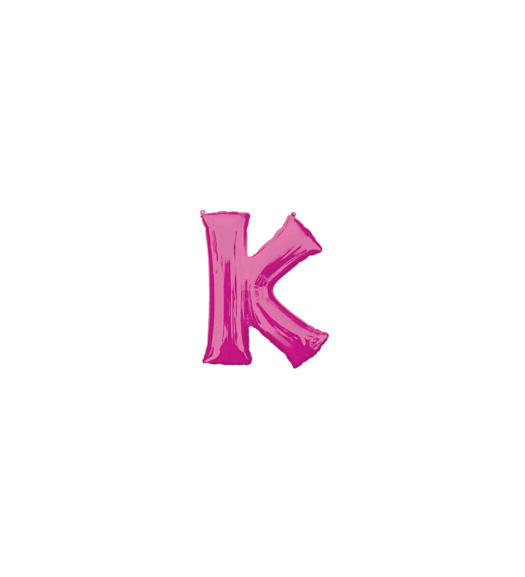 Balónek písmeno K - Růžové