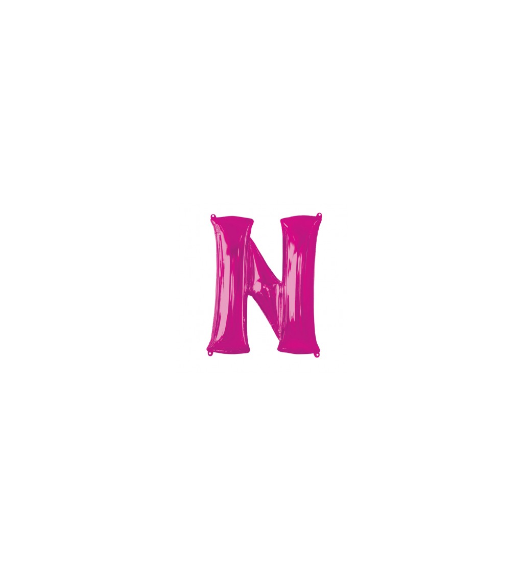 Balónek písmeno N - Růžové