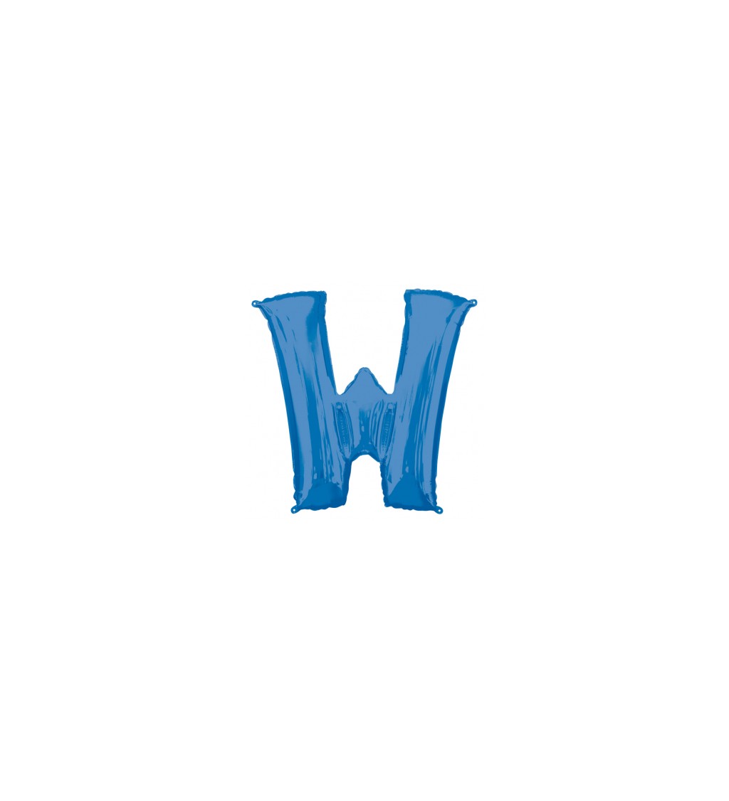 Balónek písmeno W - Modré