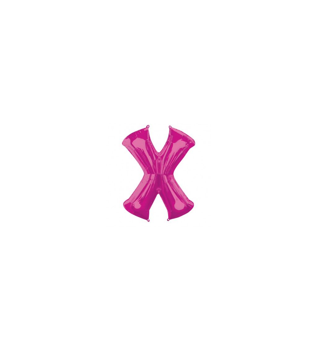 Balónek písmeno X - Růžové