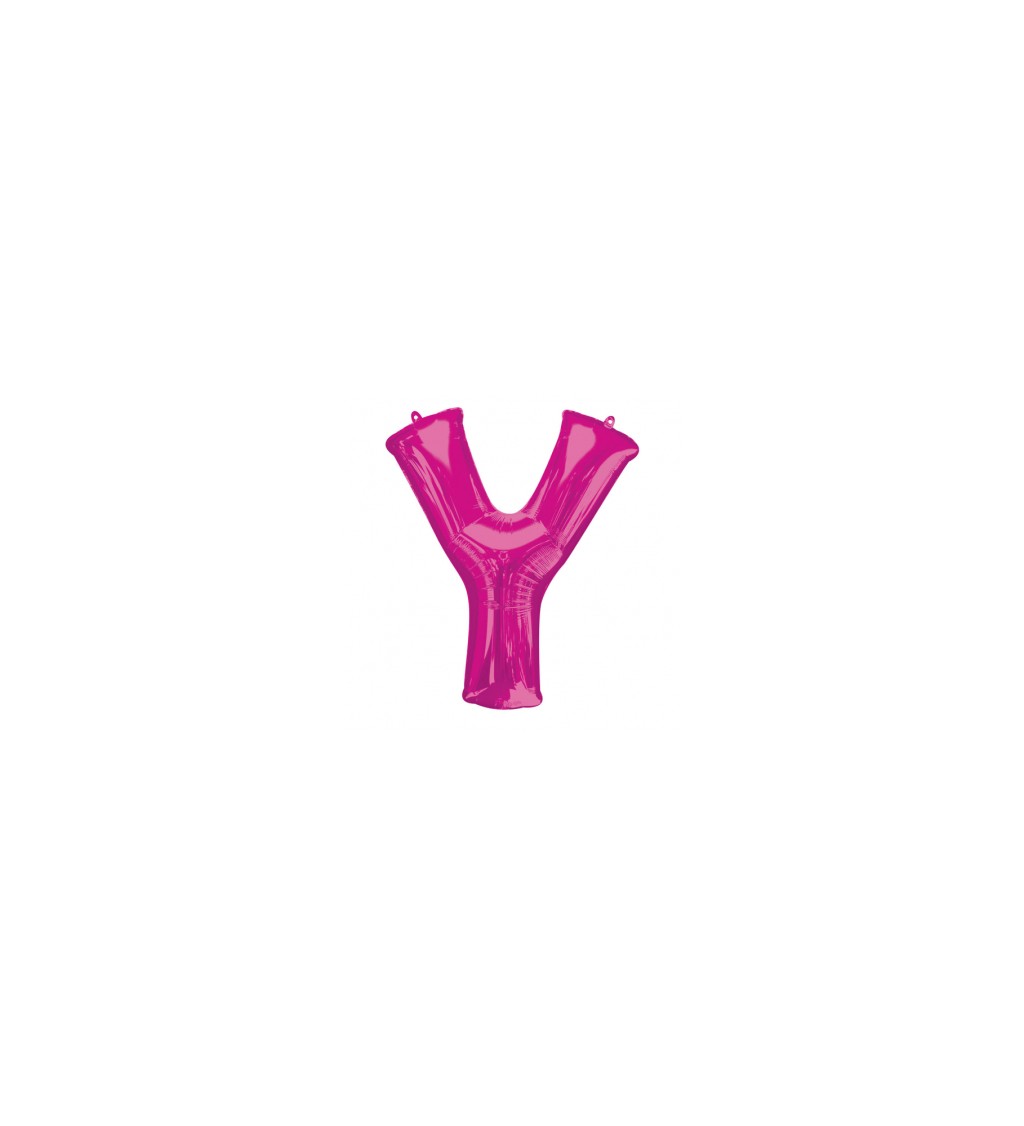 Balónek písmeno Y - Růžové