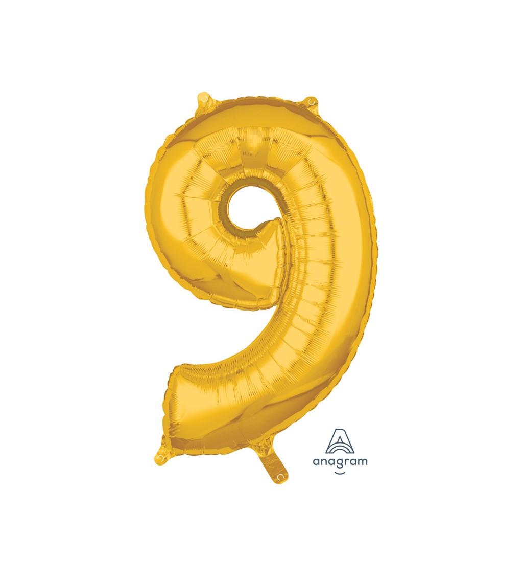 Zlaté číslo 9 - balónek