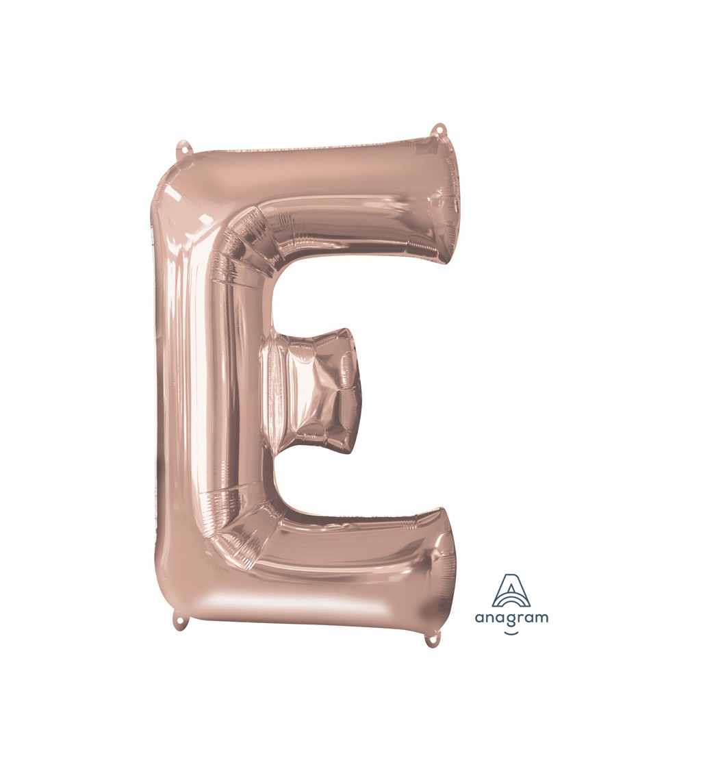 Balónek písmeno E - Růžovozláté