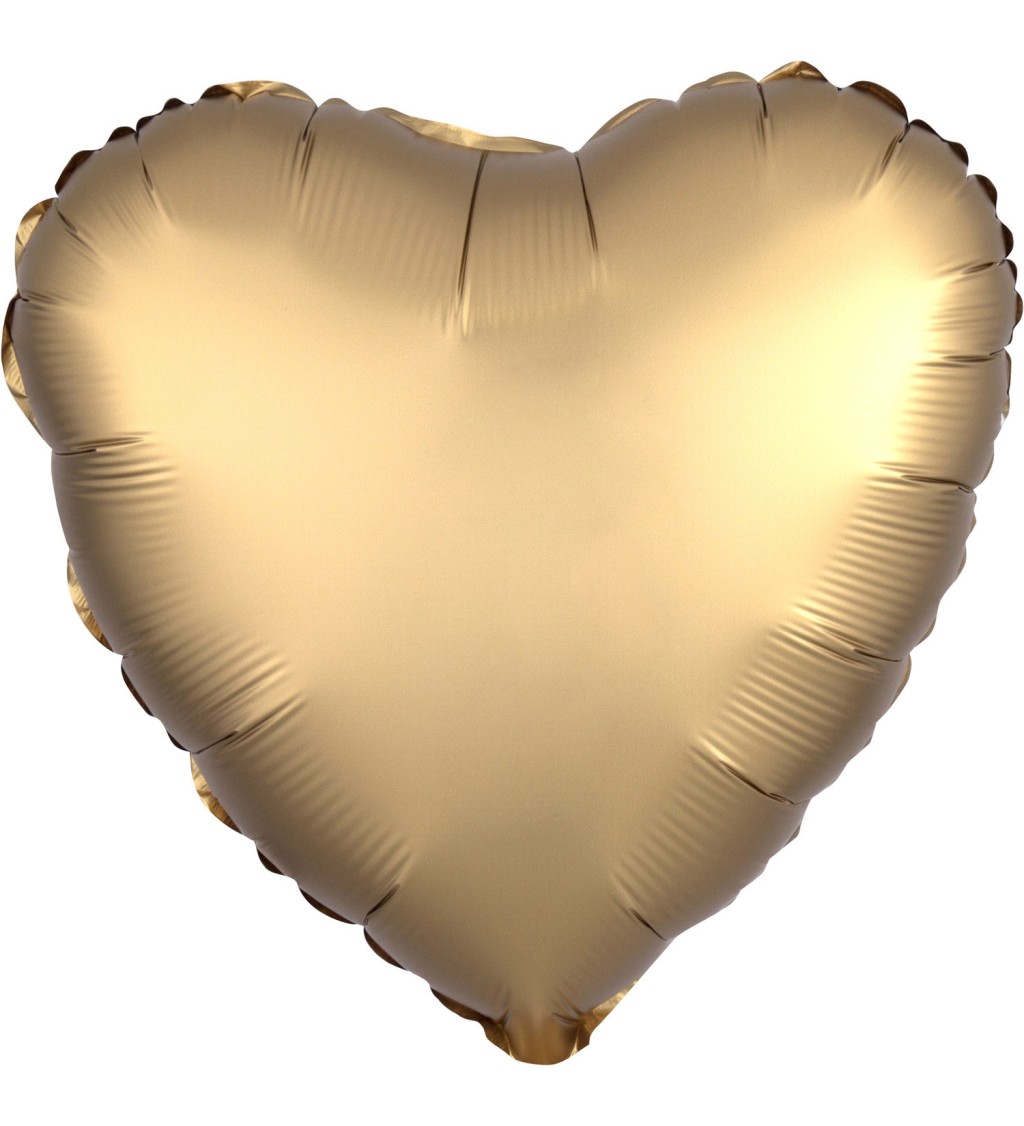 Fóliový balónek - zlaté srdce