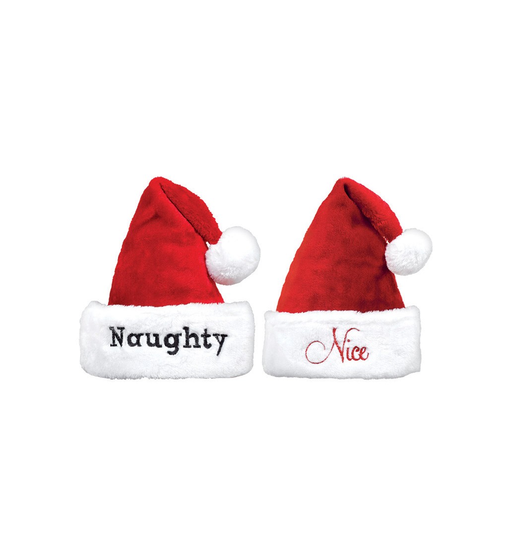 Vánoční červené čepičky - Naughty & Nice 