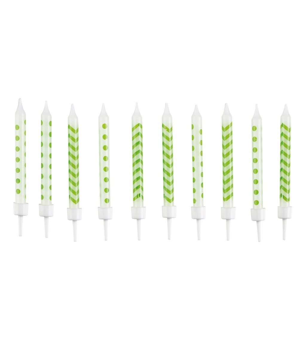 Svíčky - Vzory zelené
