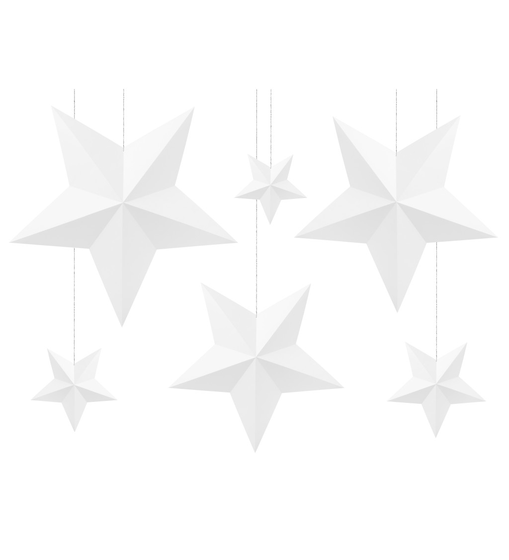 Bílé dekorativní hvězdy