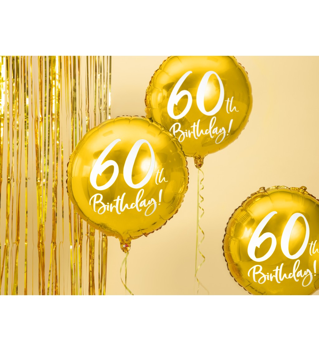 Fóliový balónek 60 - zlatý