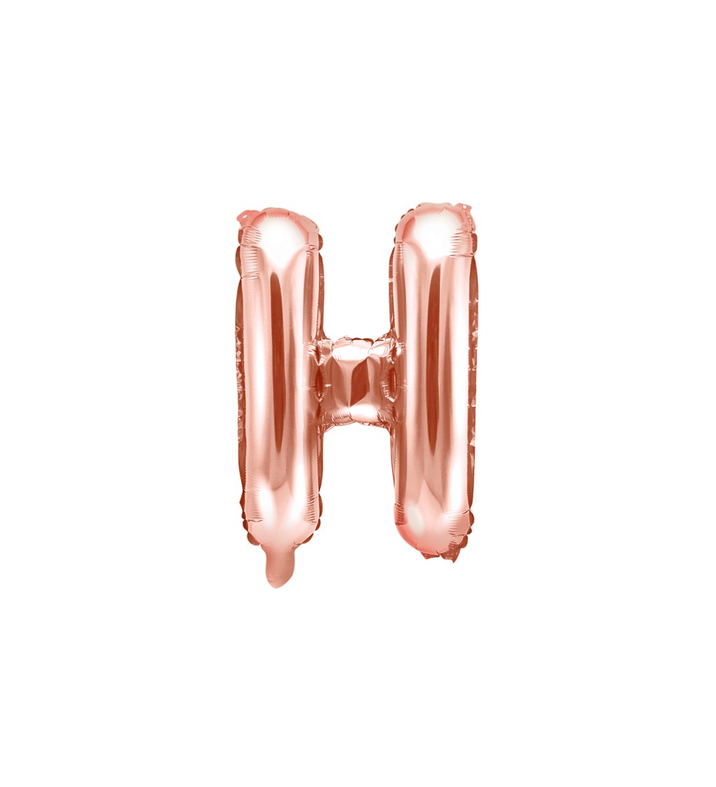 Mini balónek H - rose gold