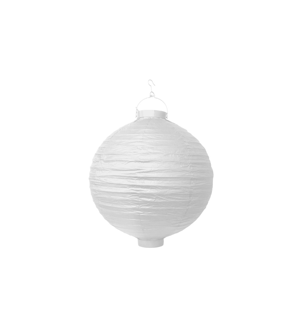 Bílý lampión vel. 20 cm