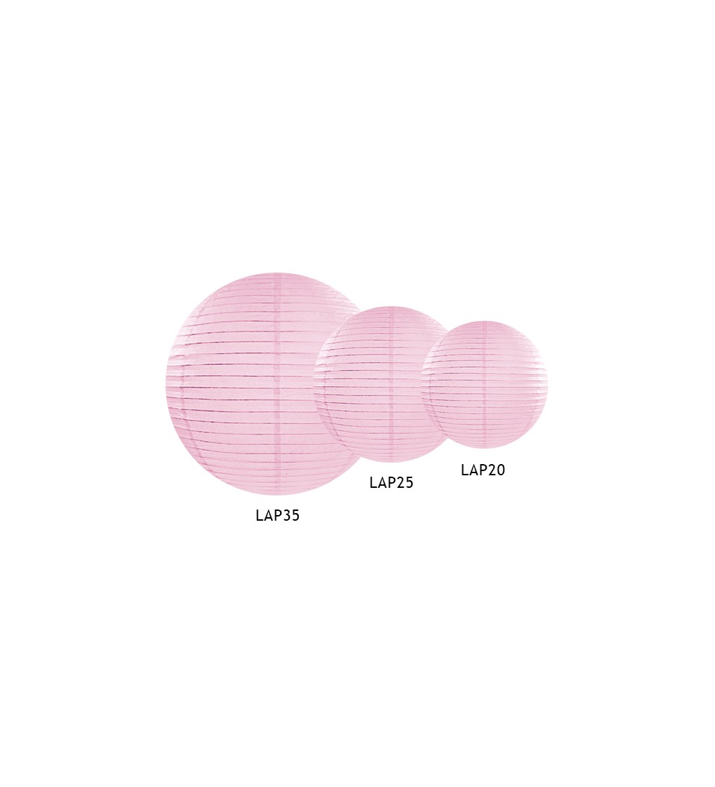 Lampion - světle růžový