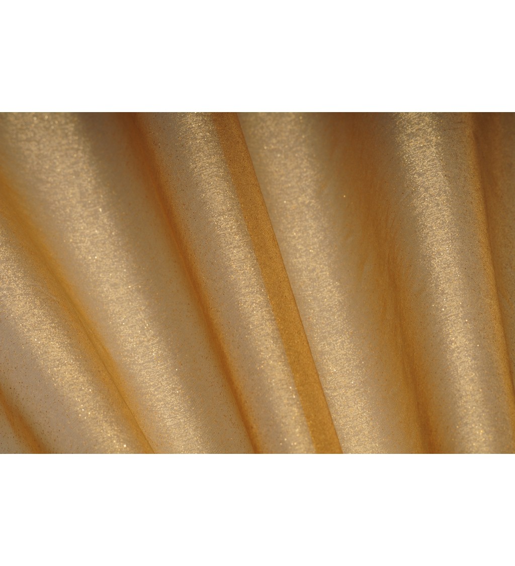 Zlatá dekorativní organza (0,36 m) - třpytivá