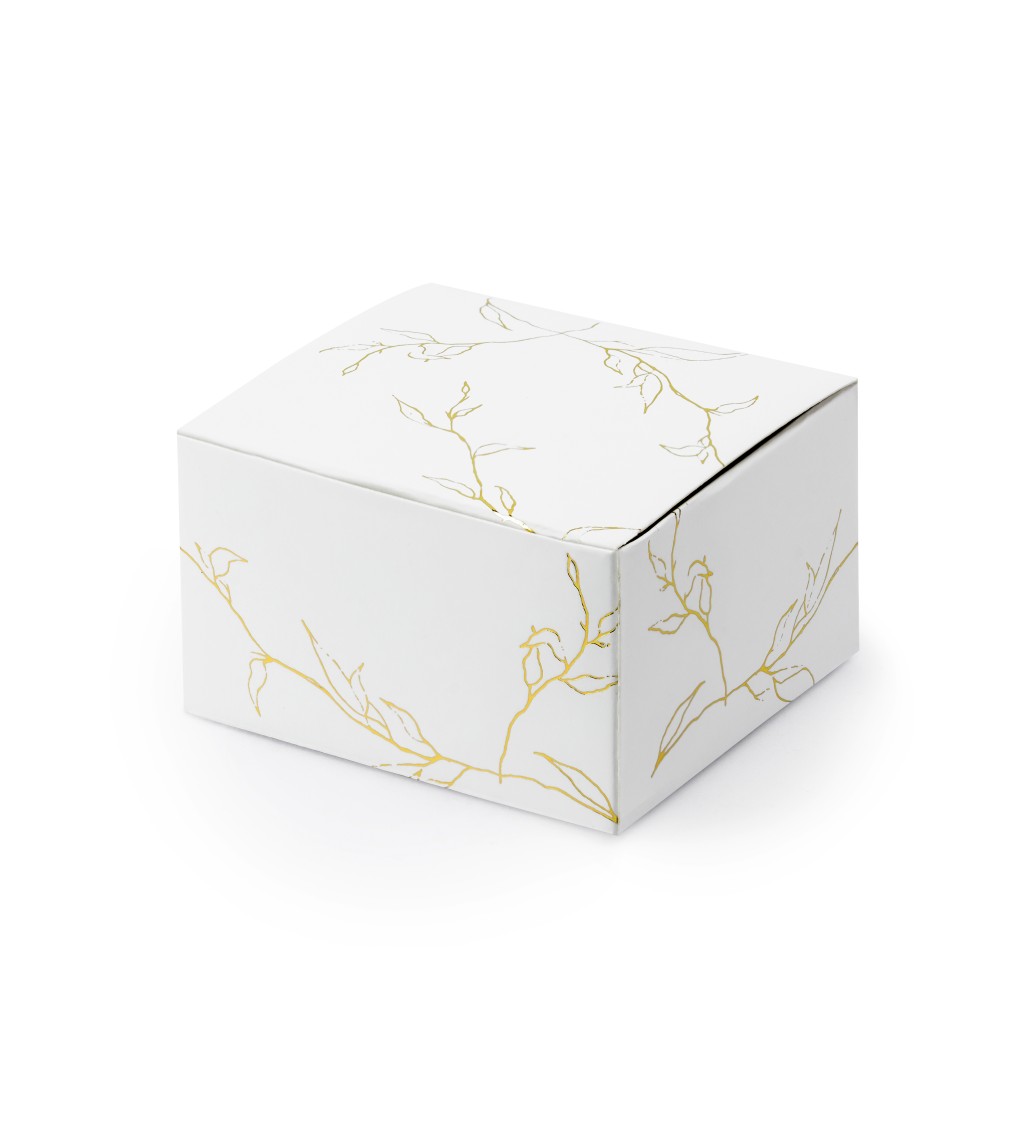 Bílo-zlaté krabičky - větvičky