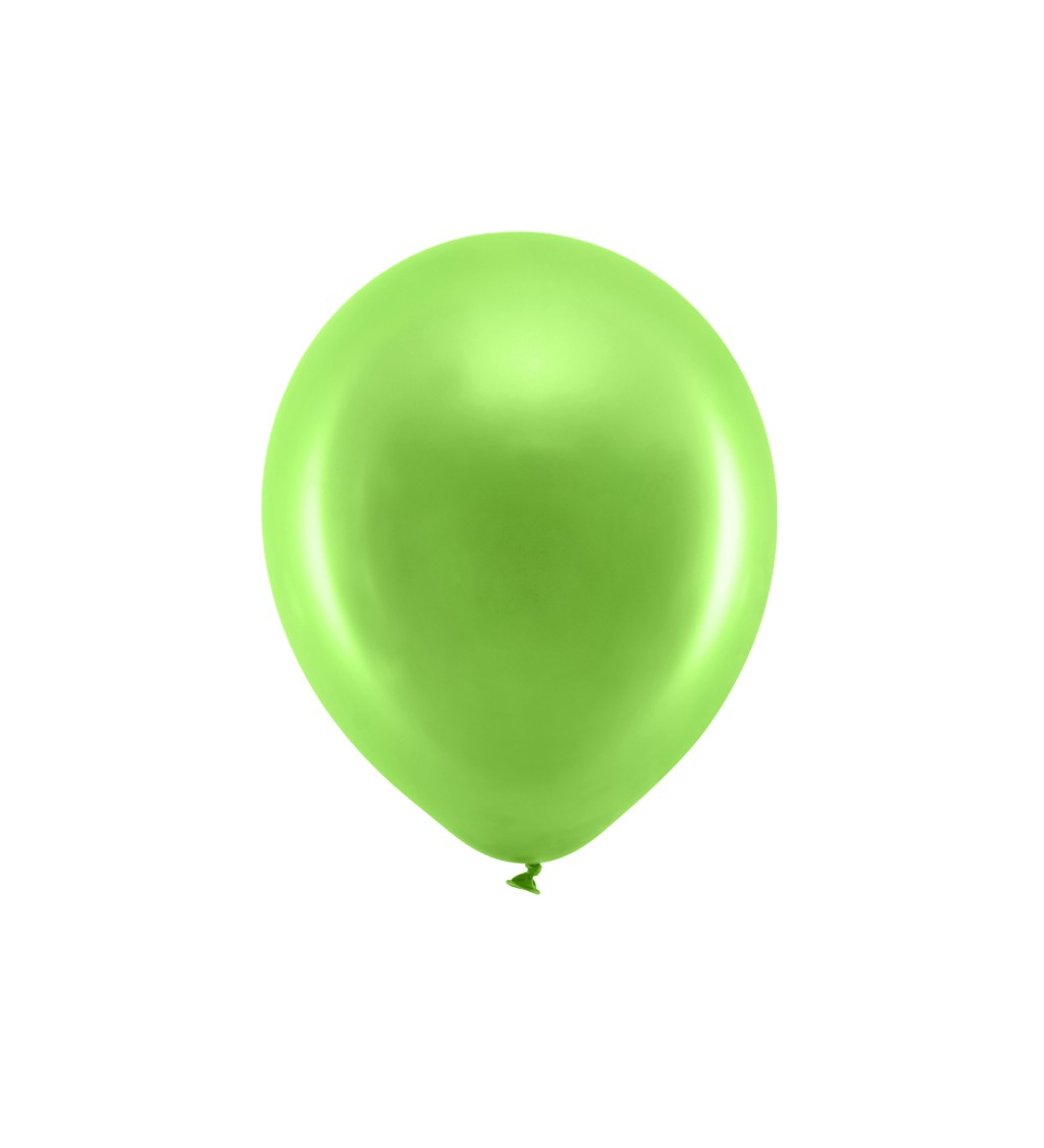 Zelený lesklý balónek