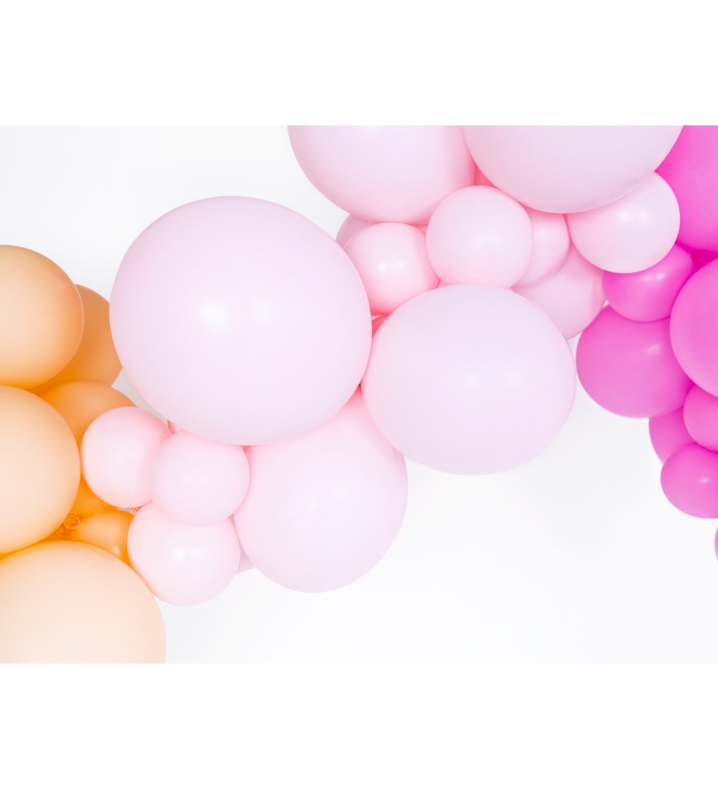 Pastelové bledě růžové balónky - silné