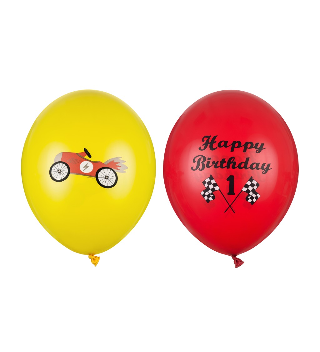Sada autíčkových balónků Happy Birthday