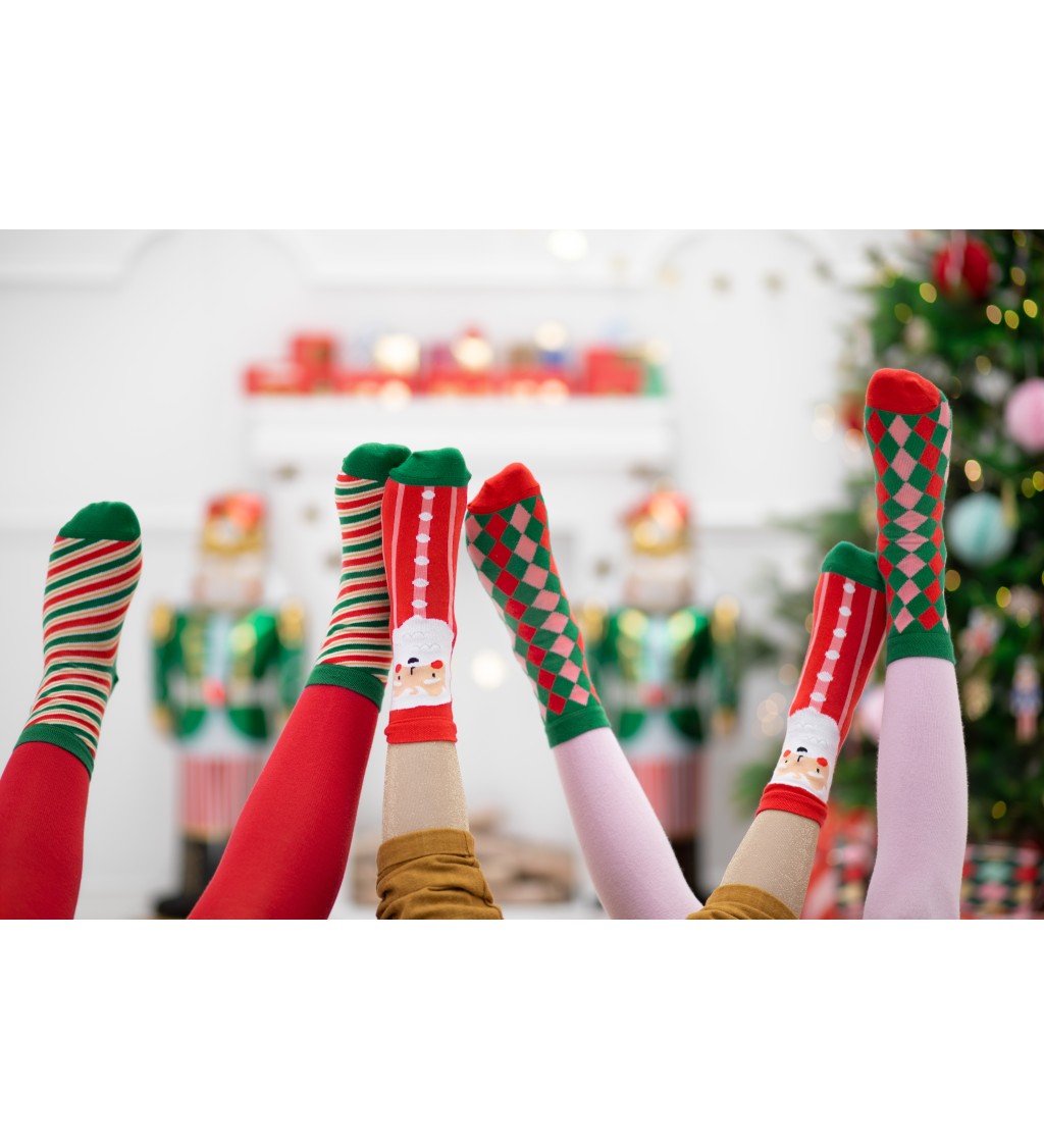 Vánoční ponožky vel 27-30 - kosočtverce