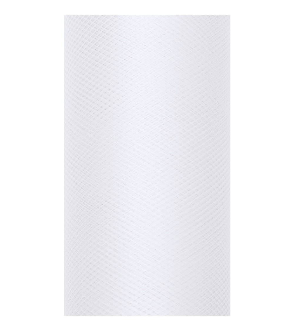 Jednobarevný bílý tyl - 0,15 m