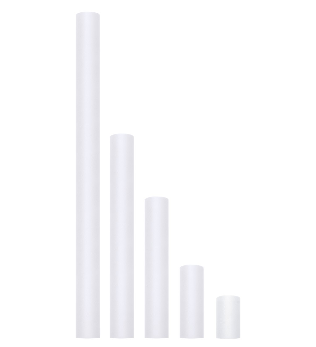 Jednobarevný bílý tyl - 0,15 m